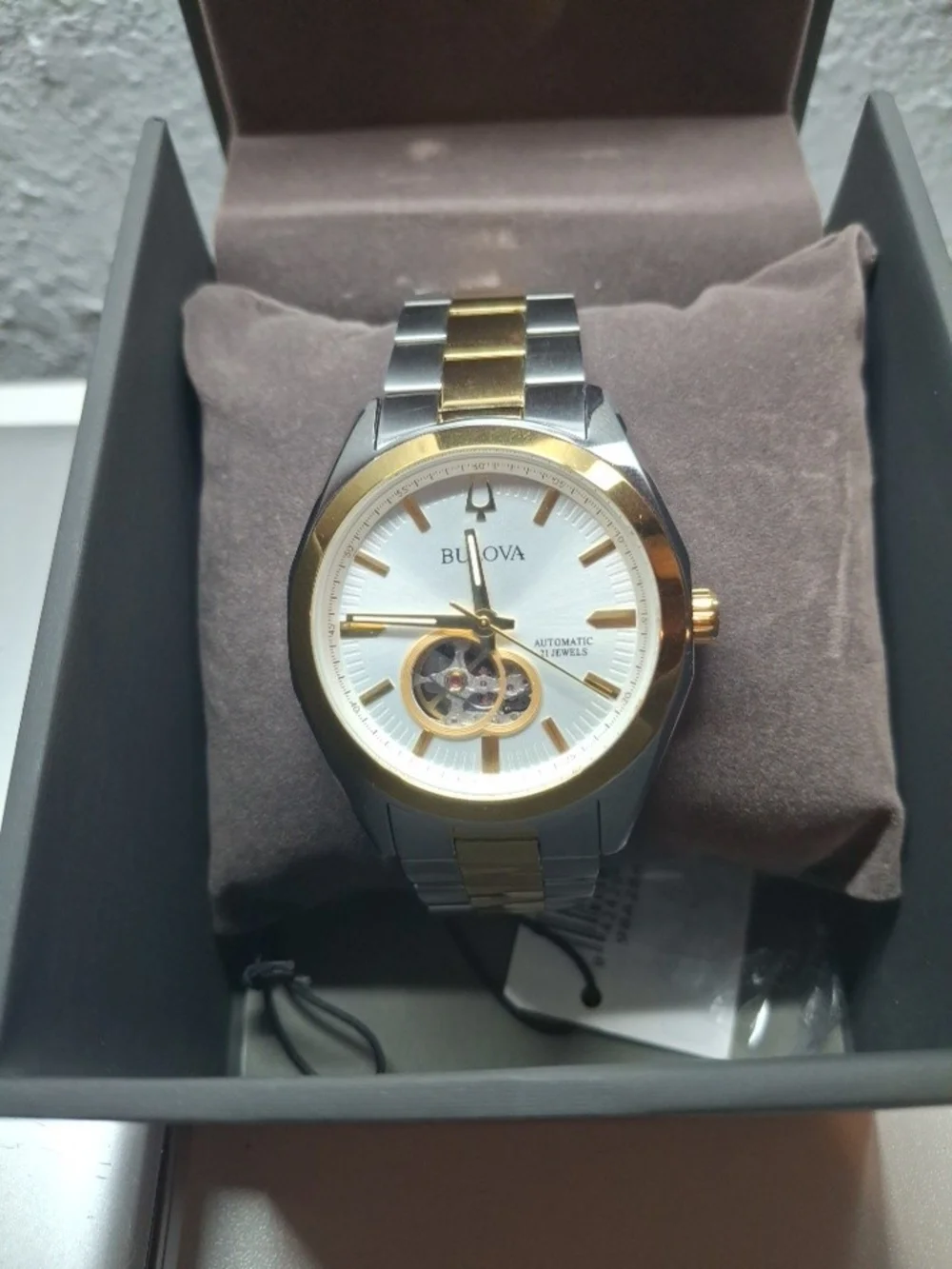 Bulova Men’s Two-Tone Automatic Watch - Gold & Silver